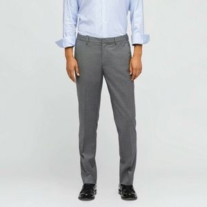 Bonobos Tech Wool Dress Pants Grey Yarn Dye 35 x 28